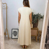 Inès - Flowing Pleated Maxi Dress