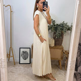 Inès - Flowing Pleated Maxi Dress