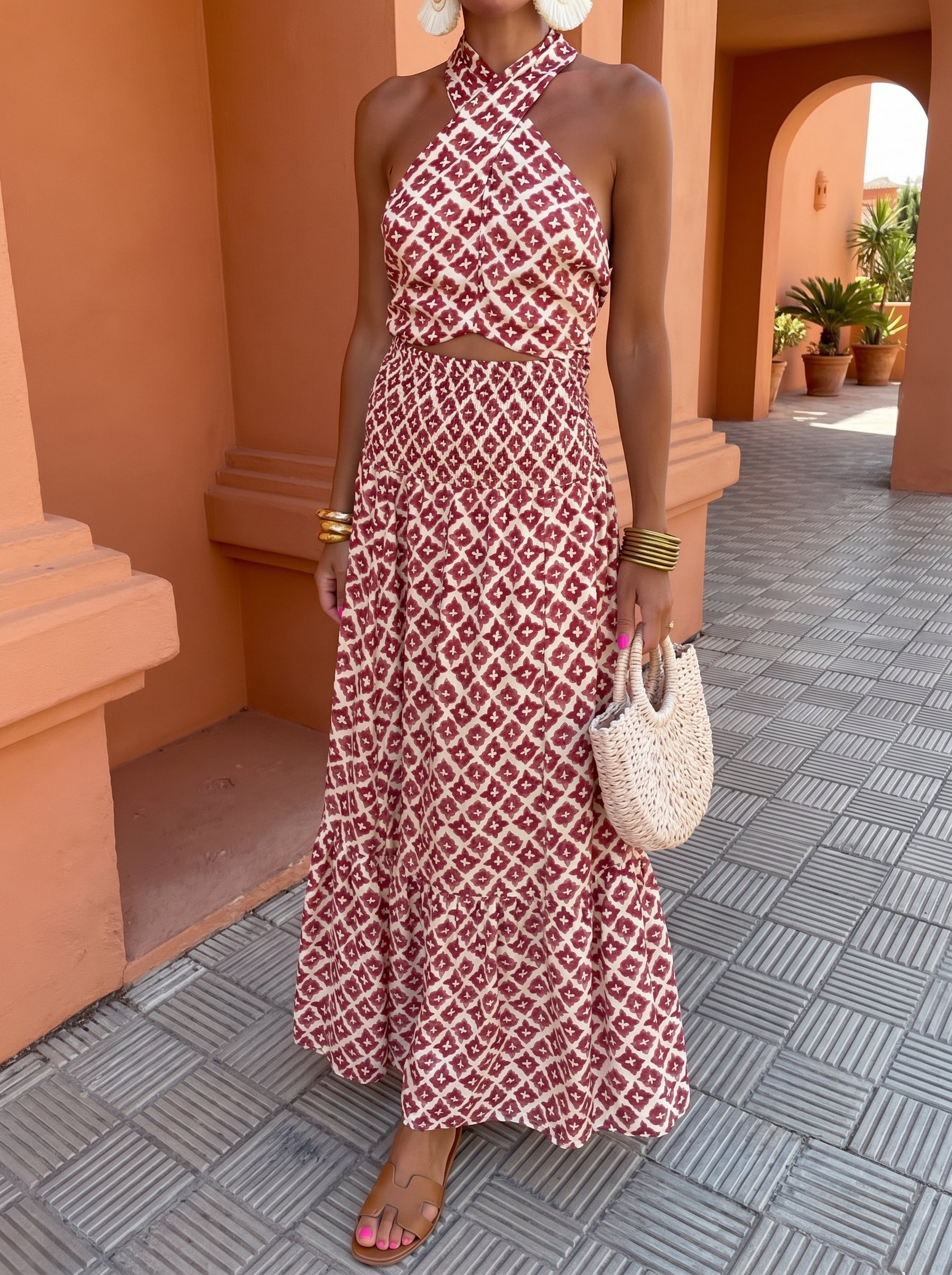 Maeve Off Shoulder Two Piece Set - Charlotte & Willow, detail