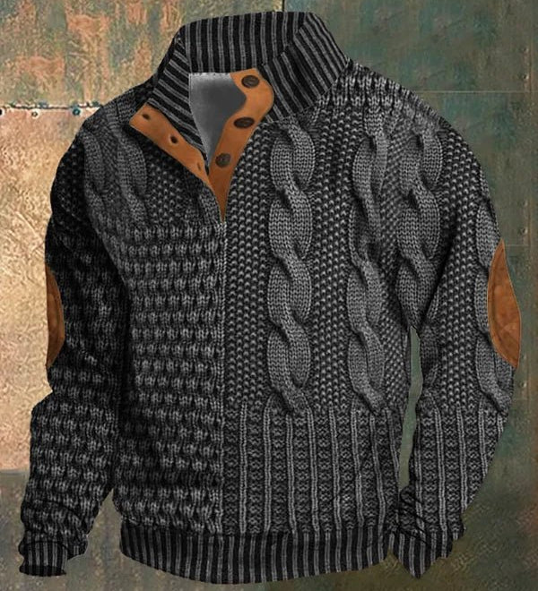 Cian Vintage Inspired Printed Sweater - Charlotte & Willow, front view