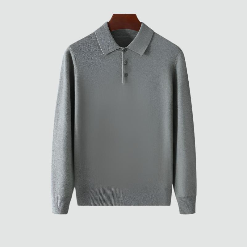 Ronan Cozy Polo Sweater - Charlotte & Willow, side view