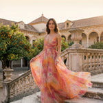 Muirne Floral Print Maxi Dress - Charlotte & Willow, side view