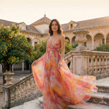 Muirne Floral Print Maxi Dress - Charlotte & Willow, side view