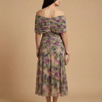 Caoimhe Pleated V Neck Maxi Dress - Charlotte & Willow, detail