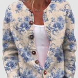 Geraldine Floral Blue Cardigan - Charlotte & Willow