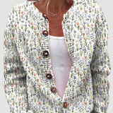 Delia Elegant Cardigan Adorned with Delicate Wildflowers - Charlotte & Willow