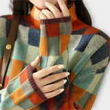Sarah - Checkered Turtleneck Sweater