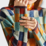 Sarah - Checkered Turtleneck Sweater