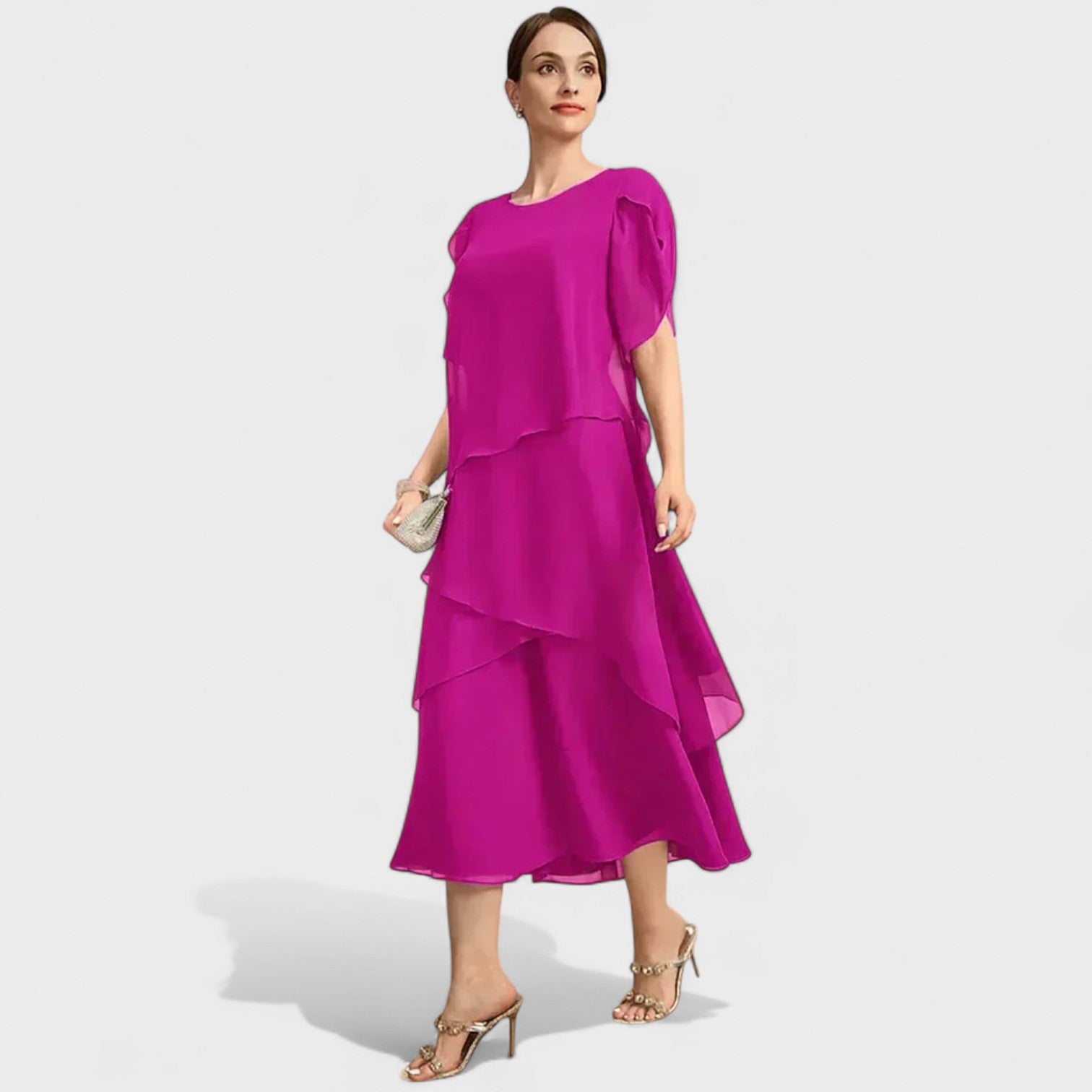 Eile - Chic Georgette Dress - Charlotte & Willow, styled look