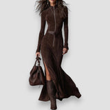 Roda | Suede Long Dress