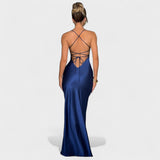 Céline - Chic Satin Evening Gown