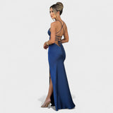 Céline - Chic Satin Evening Gown