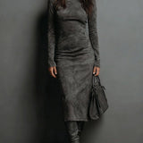 Kiana | Suede Midi Dress