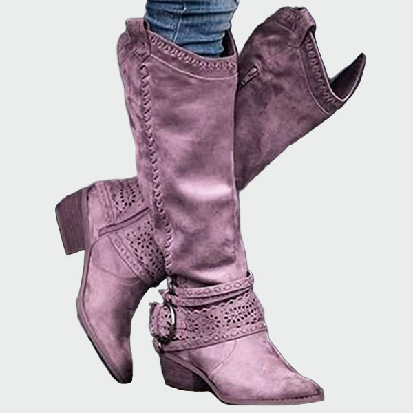 Sláine - Tan Western Boots - Charlotte & Willow, front