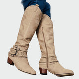 Clara - Tan Western Boots