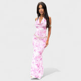 Delphine - Graceful Floral Gown