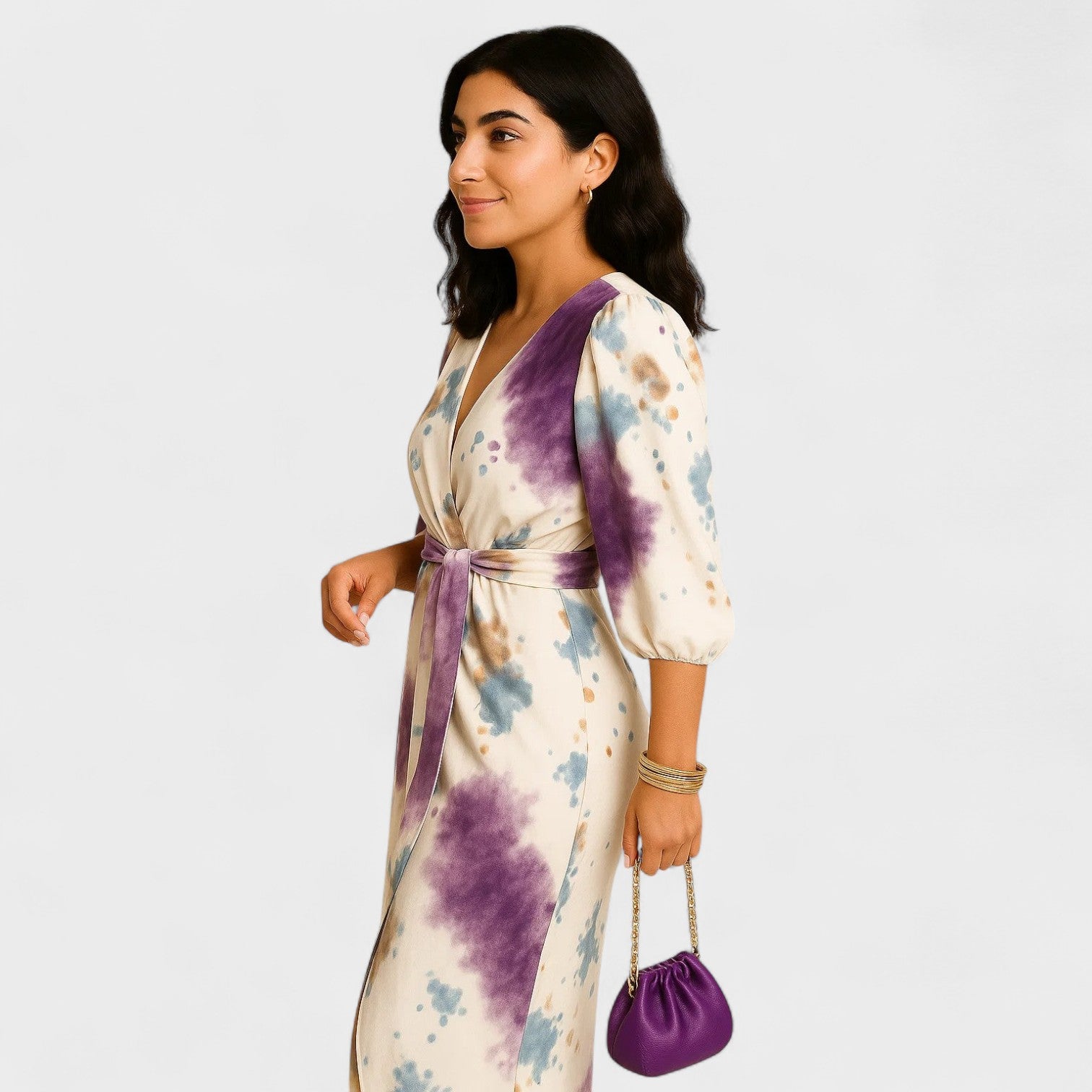 Josephine - Chic Crossed Dress - Charlotte & Willow, front