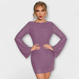 Justine - Sequin Dress with Open Back
