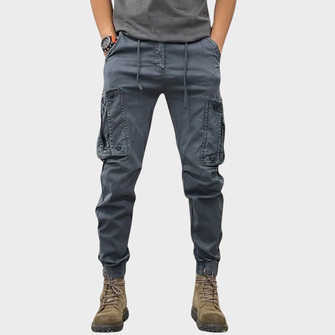 Tadhg Stretchy Cargo Trousers - Charlotte & Willow, detail