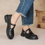 Noémie - Classic Leather Mary Jane Shoes