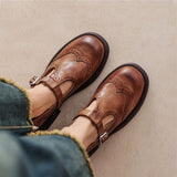 Noémie - Classic Leather Mary Jane Shoes