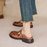 Noémie - Classic Leather Mary Jane Shoes
