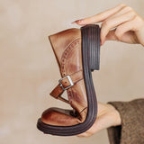 Noémie - Classic Leather Mary Jane Shoes