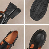 Noémie - Classic Leather Mary Jane Shoes