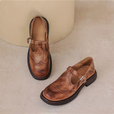 Noémie - Classic Leather Mary Jane Shoes