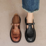 Noémie - Classic Leather Mary Jane Shoes