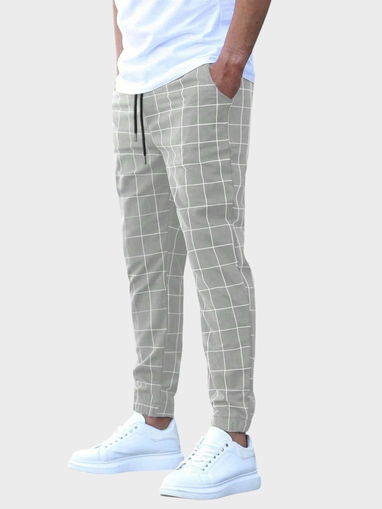 Zoé - Pantalon Carreaux Élégant