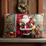 Santa Claus Quilted Cushion Cover