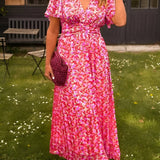 Céline - Elegant Floral Maxi Dress