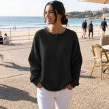 Elizabeth | Cozy Waffle Knit Henley