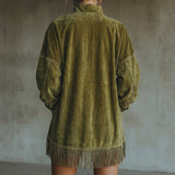 Scarlett™ | Long-Sleeve Dress With Fringe