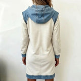 Katnise | Casual Hooded Dress with Contrasting Style