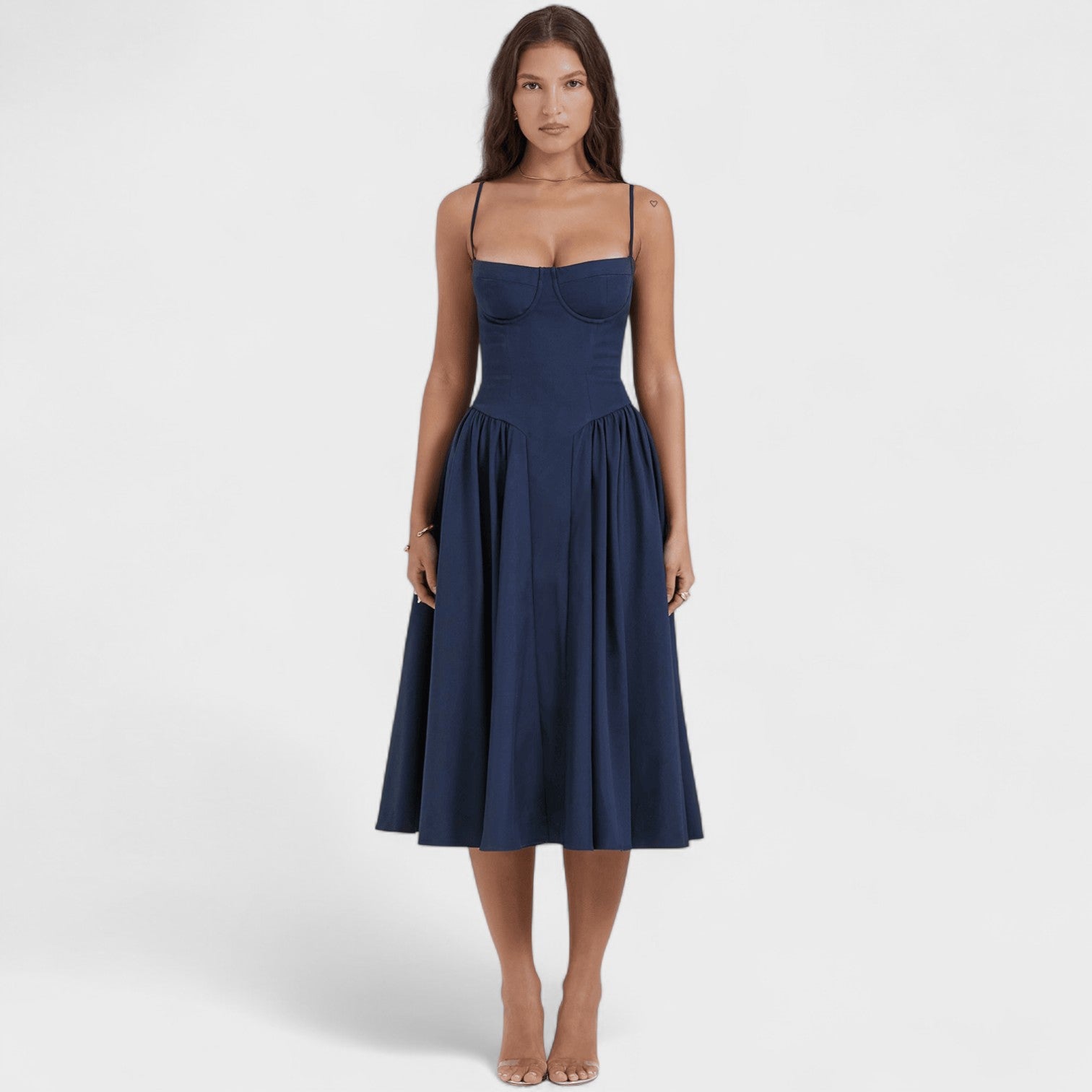 Emer - Midi Length Corset Dress - Charlotte & Willow