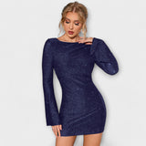 Justine - Sequin Dress with Open Back