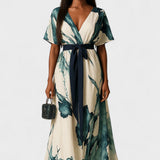 Céline - Flowing Watercolor Maxi Dress