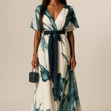 Céline - Flowing Watercolor Maxi Dress