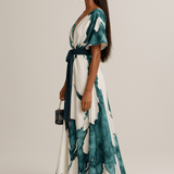Céline - Flowing Watercolor Maxi Dress