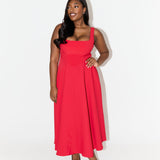 Justine - Chic Midi Dress