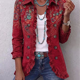 Bridget - Red Paisley Blazer