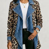Sorcha - Leopard Print Waterfall Jacket