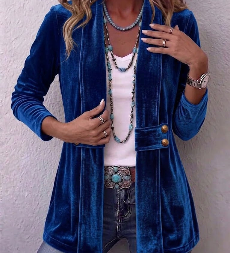 Orla - Sheen-Finished Open Blazer