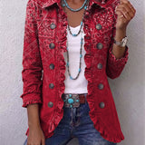 Bronagh - Red Blazer with Bandana Print