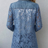 Aisling - Floral Cut-Out Blazer