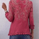 Eimear - Berry Paisley Blazer