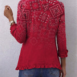 Bronagh - Red Blazer with Bandana Print