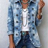 Emer - Sky Blue Tie-Dye Blazer